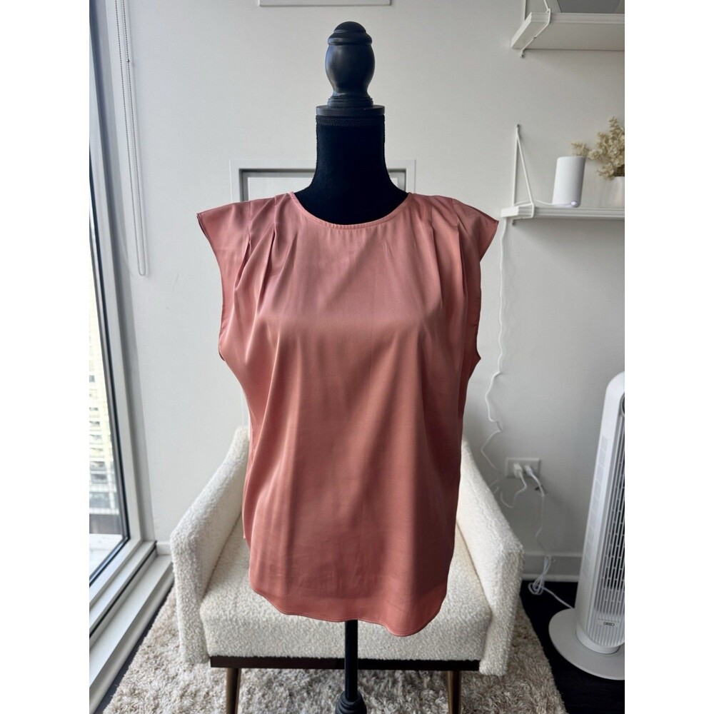 Express Pink Satin Sleeveless Tank Size Medium